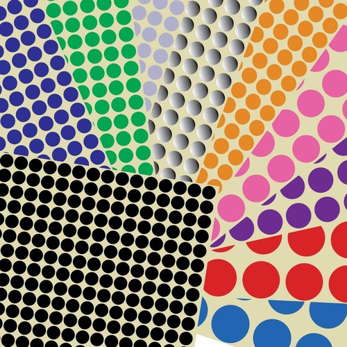 Multi coloured dot - dot, stickers
