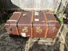 Bentwood steamer travel trunk - bentwood,