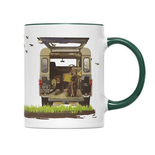 Chocolate labraor land rover - chocolate,
