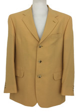 Varteks International Mens Jacket Size 40 Mustard Used F1