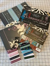 DCWV scrapbook albums 12x12 & 8x8, paper pads and adhesive ribbons