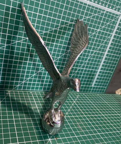 Vintage eagle perched a - on,