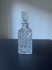 Vintage Heavy Cut Glass Square