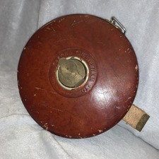 Fab Vintage Rabone Chesterman Measuring Tape Leather 30 Metre / 100 Feet