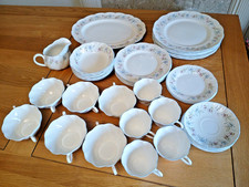 37 Piece Queen's Rosina Fine Bone China Dinner & Tea Set "Claire"