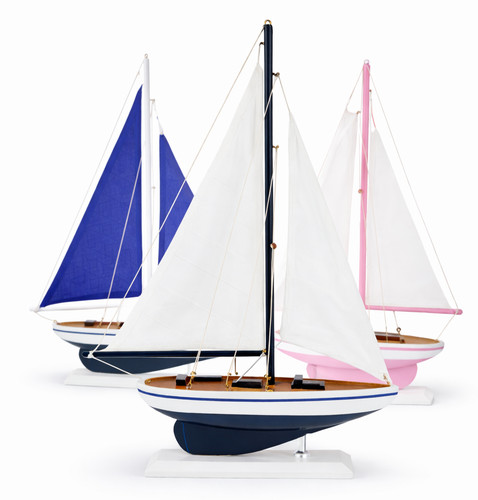 Wooden sailboat model yacht - model,