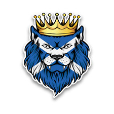 Scottish Flag Lion With Crown