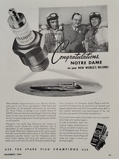 1940 Champion Sparkplugs Boats