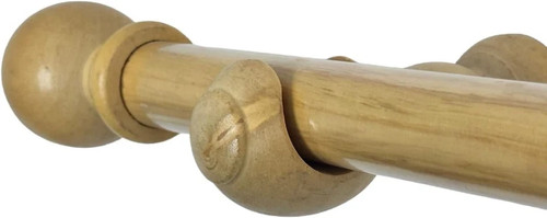 Wooden curtain pole - curtain, 28mm