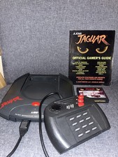 Atari Jaguar 60hz Console With Game Drive, RGB Scart Cable, official guide book