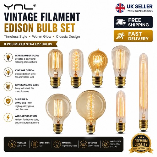 E27 b22 e14 vintage - e27,