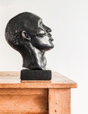 1940s Bronzed Plaster Bust