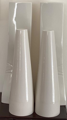 Belleek living candlesticks - living,