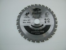 Cordless saw blade 136mm metal steel cutting Makita Panasonic 30 teeth 20 bore