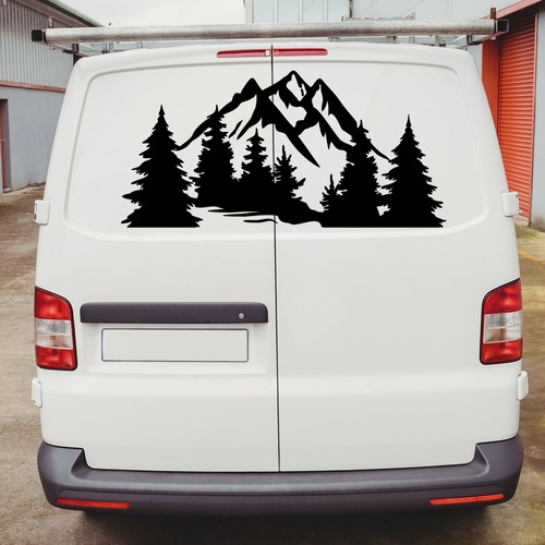 Car sticker mountain forest - sticker,