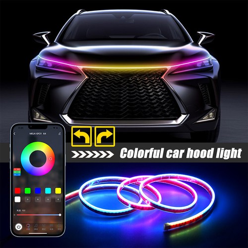 Rgb car led drl hood - car,
