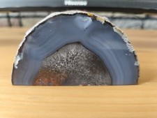 Blue Polished Agate Quartz Decorative Crystal Bookend