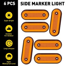 LED Side Marker Lights 12V Red Amber Indicator Truck Lorry Trailer Bus Universal