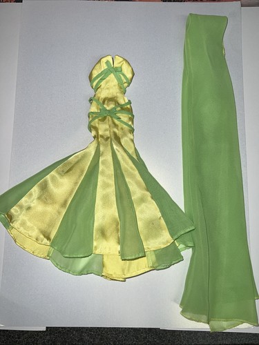 Barbie doll gown with - doll, scarf