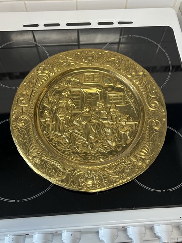 Vintage embossed brass - embossed,