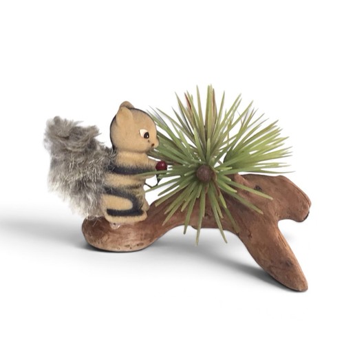 Vintage mcm flocked squirrel - vintage,