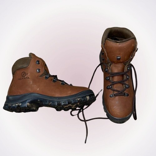 Scarpa brown leather vibram - brown,