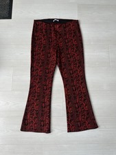 Zara flared red animal print