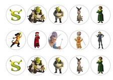 Edible Shrek cake toppers -