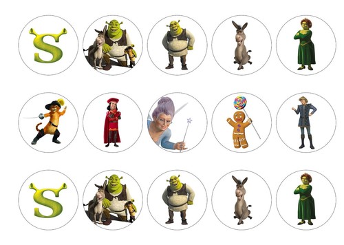 Edible shrek cake toppers - shrek,