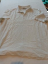 Men's T-shirt Primark L Collar Button Up Short Sleeves White 20692