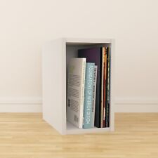 REBOXED Vinyl LP Record Storage Box Cube 12" Cabinet Case Unit Rack White Small