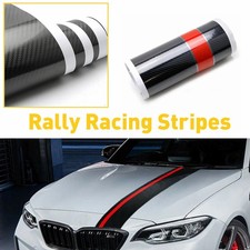Universal Car  5D Carbon Fiber Style Car Hood Rally Racing Sporty Strip Sticker