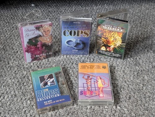 Five vintage cassette tapes - five,