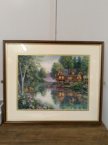 Framed tapestry log - framed,