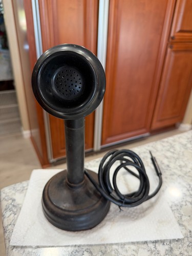 Antique candlestick phone - candlestick,