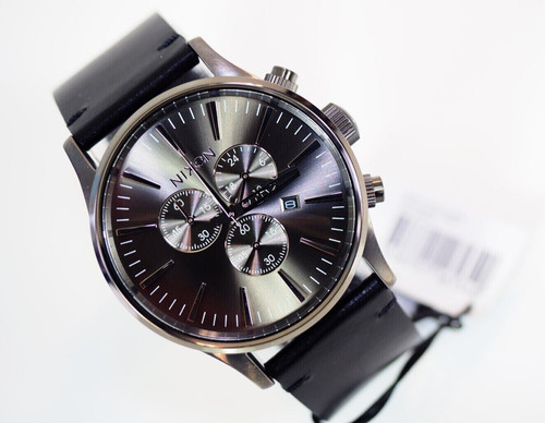 Nixon sentry chrono leather - sentry,
