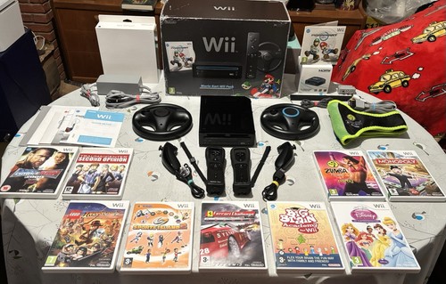 Boxed black nintendo wii - black,