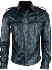 Men's Real Cow Leather Police
