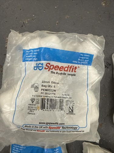 Speedfit 22mm elbow - 22mm,