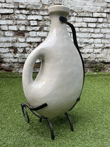 Large vintage glazed ceramic - glazed,