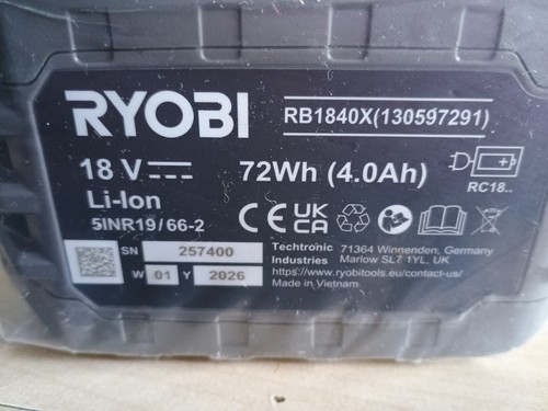 Ryobi rb1840x 18v lithium - ryobi,