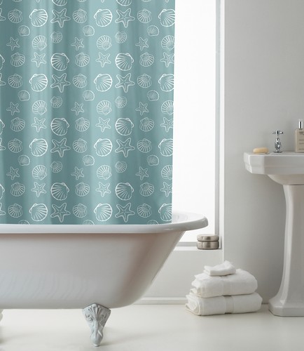 Seashells shower curtain - seashells,