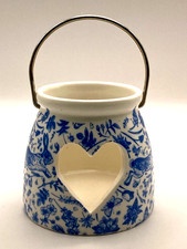 Tealight Candle Holder. Blue &