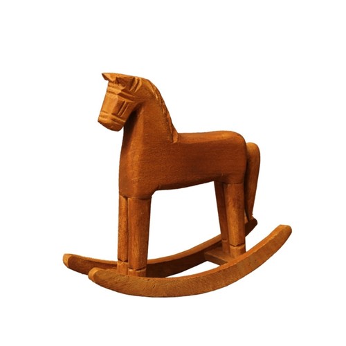Small wooden rocking horse - rocking,