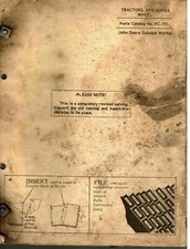 John Deere 2010 Series Wheel Tractors Parts Catalogue 1962 8211E