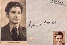 ROBERT DONAT THE 39 STEPS GOODBYE MR CHIPS PHOTO AUTOGRAPH Signed POW#99