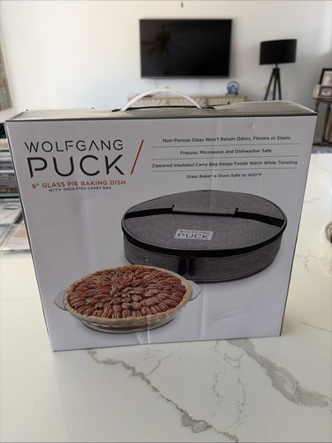 Wolfgang puck glass pie - puck, 9"