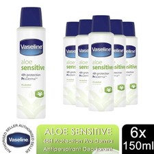 Vaseline 24H Protection ProDerma Anti-Perspirant, Aloe Fresh, 6 Pack, 150ml