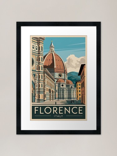 Florence vintage travel poster - florence,