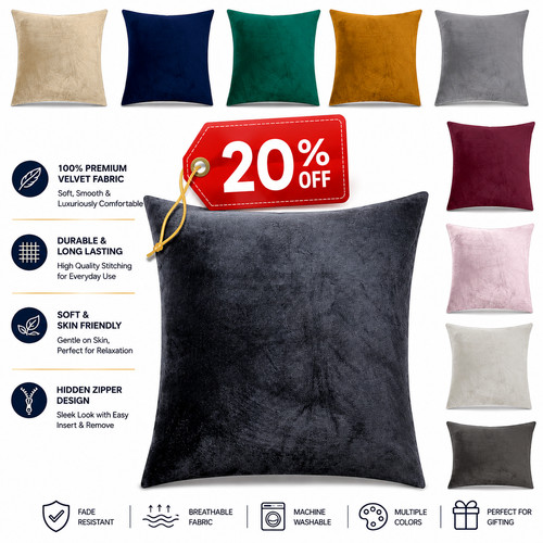 Velvet cushion covers - cushion, or